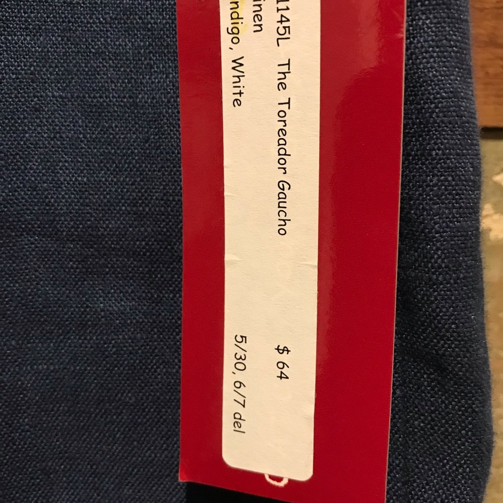 Linen NWT Toreader Gaucho - Picture 4 of 7